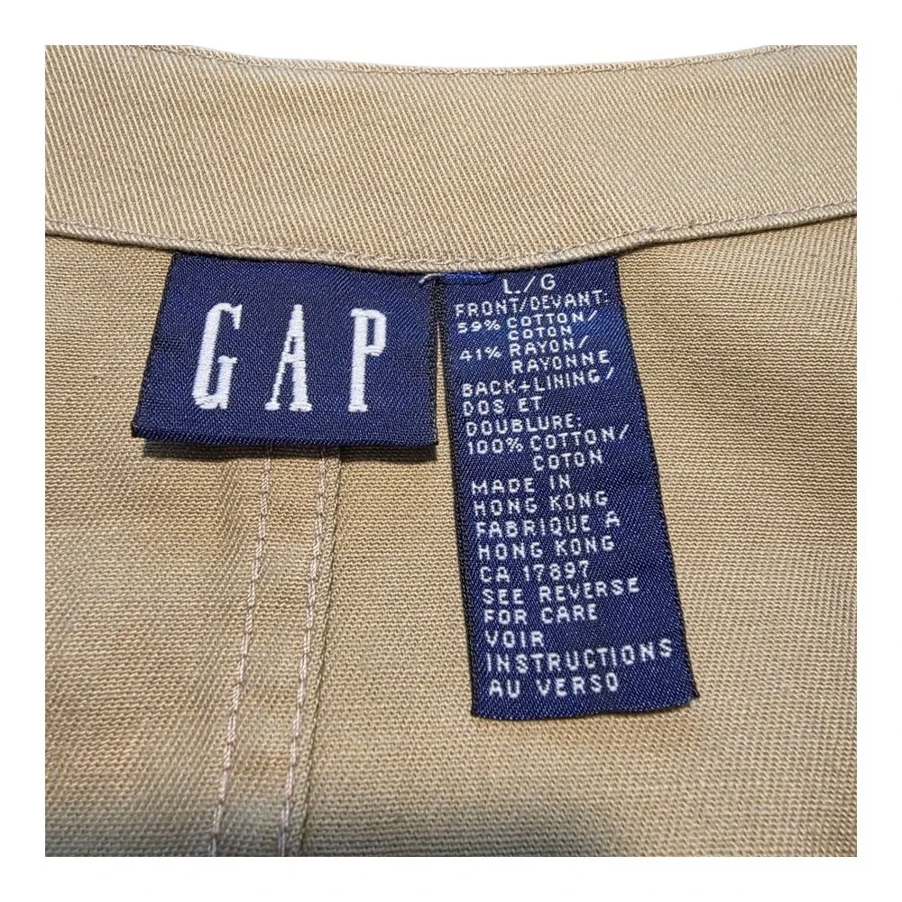 GAP Womens Floral Tapestry Vest Large Button Front V Neck Waist Tie Cottage Y2K‎